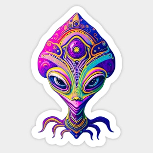 Alien Queen - Abstract Alien Female Creature Sticker